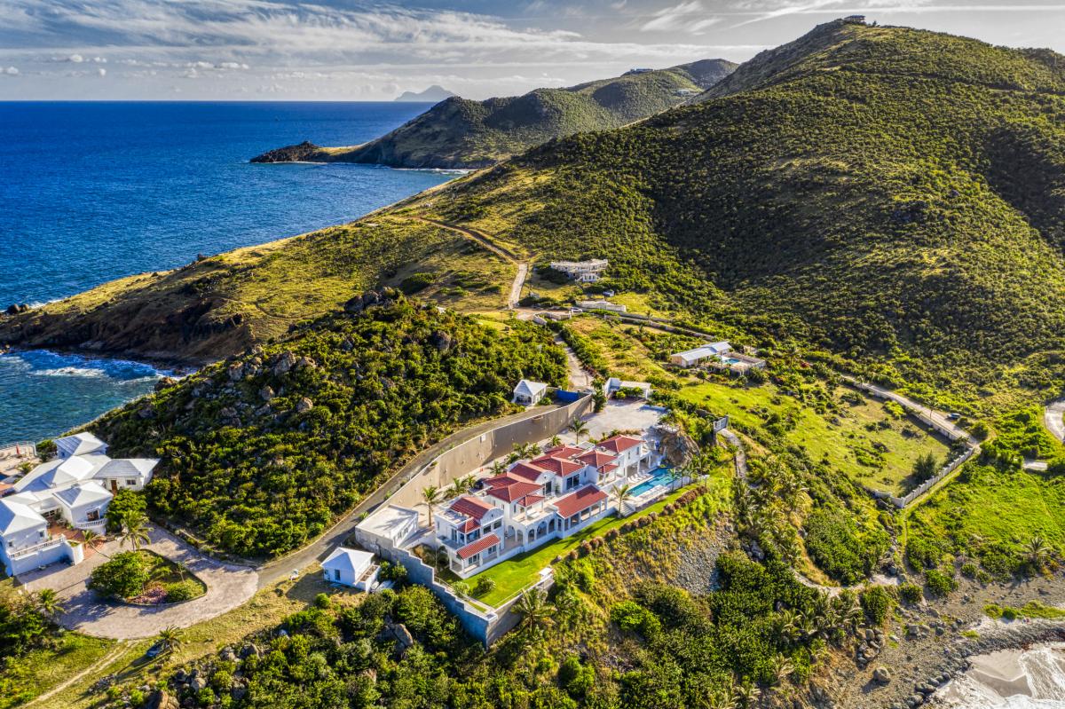 A louer villa 6 chambres Guana Bay Saint Martin_ Vue aérienne 44